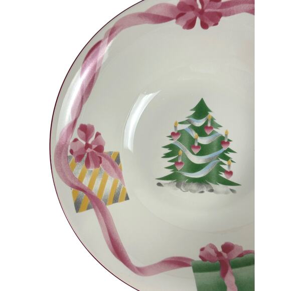 Sango Home for Christmas 1992 Indonesia Black Mark #4829 Serving Bowl-9.25" - Picture 5 of 9